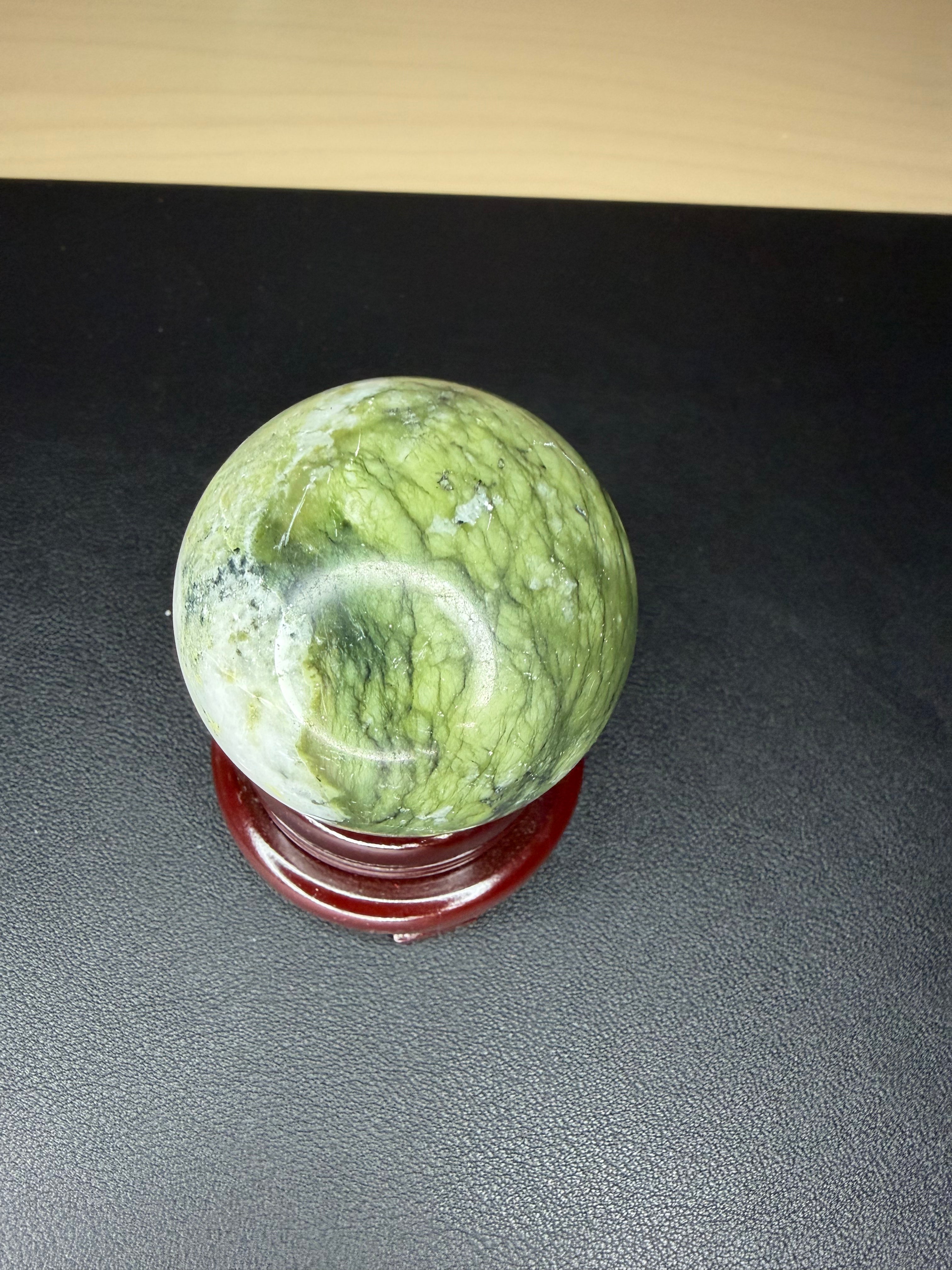 Green jade sphere