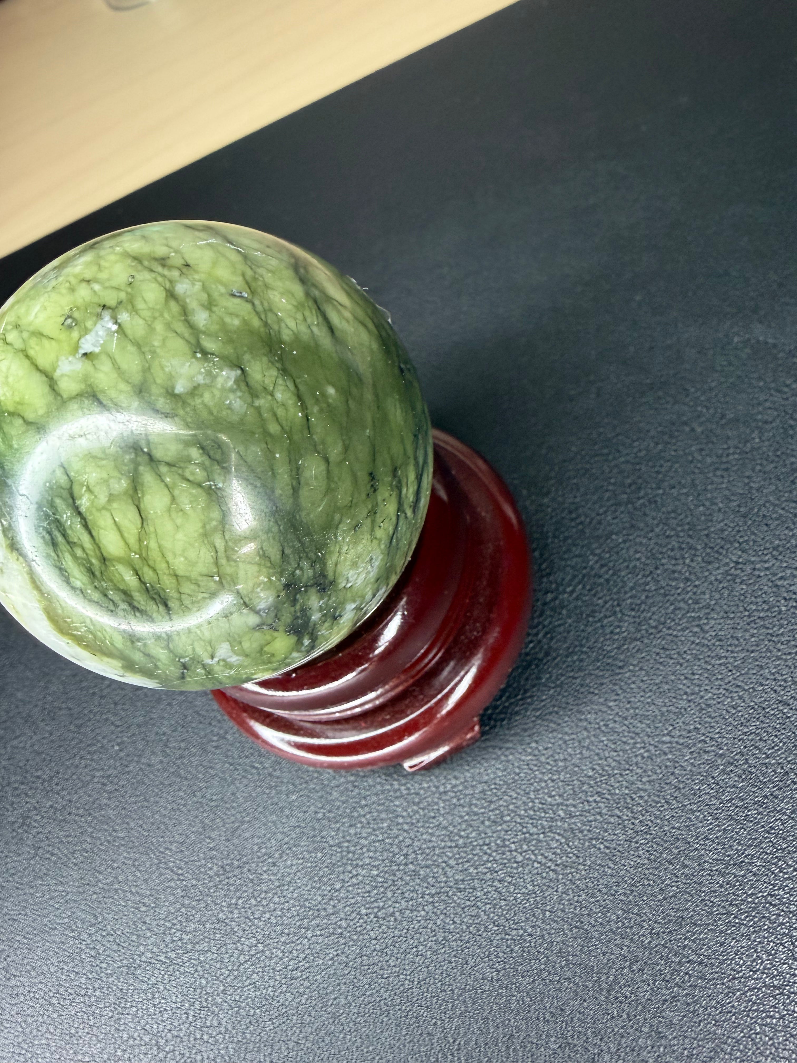 Green jade sphere