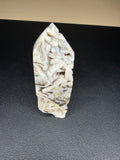 Natural quartz sphalerite tower