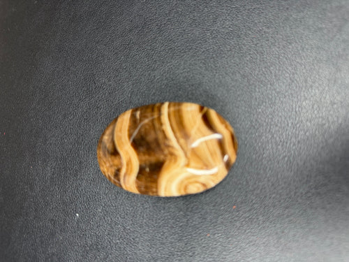 Chocolate calcite palm stone