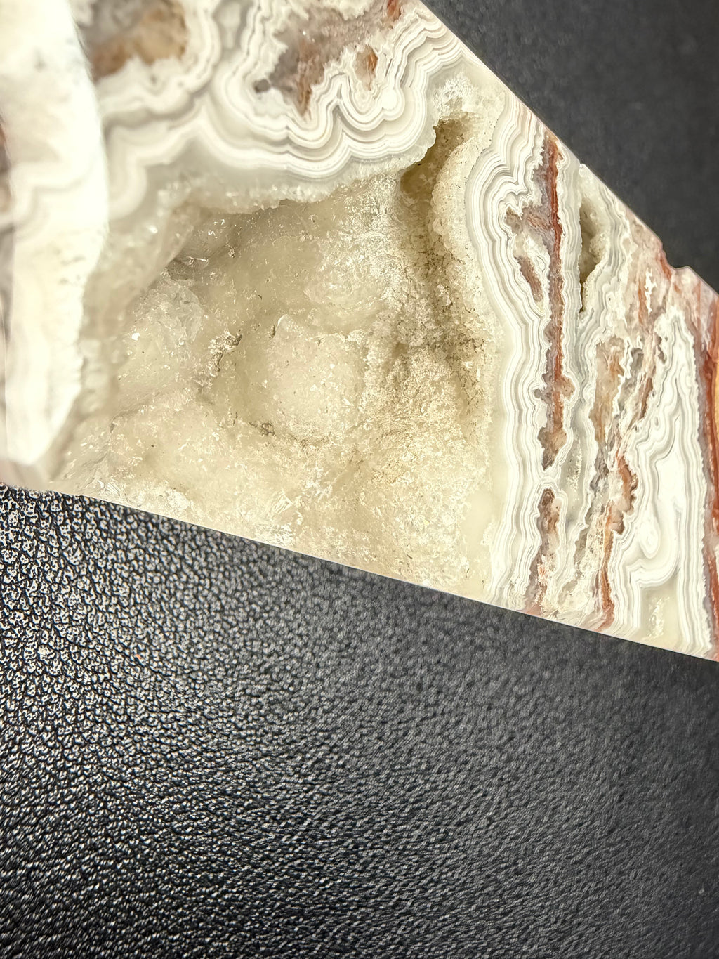 Mexican Agate druzy Tower Point Healing Crystal Stone Gemstone