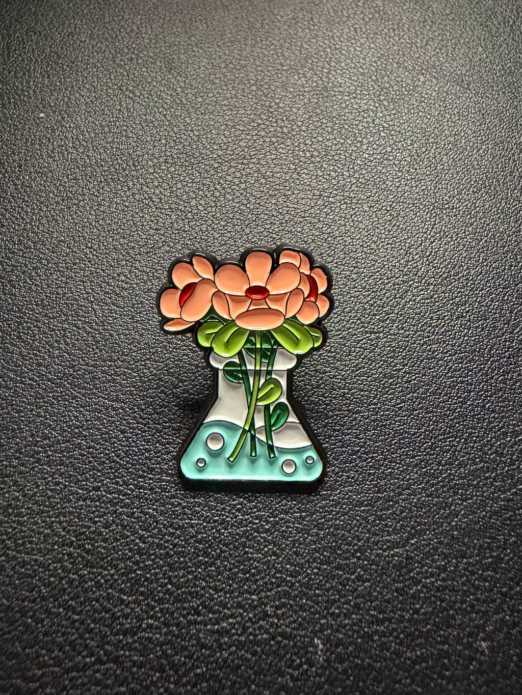 pink flower pin