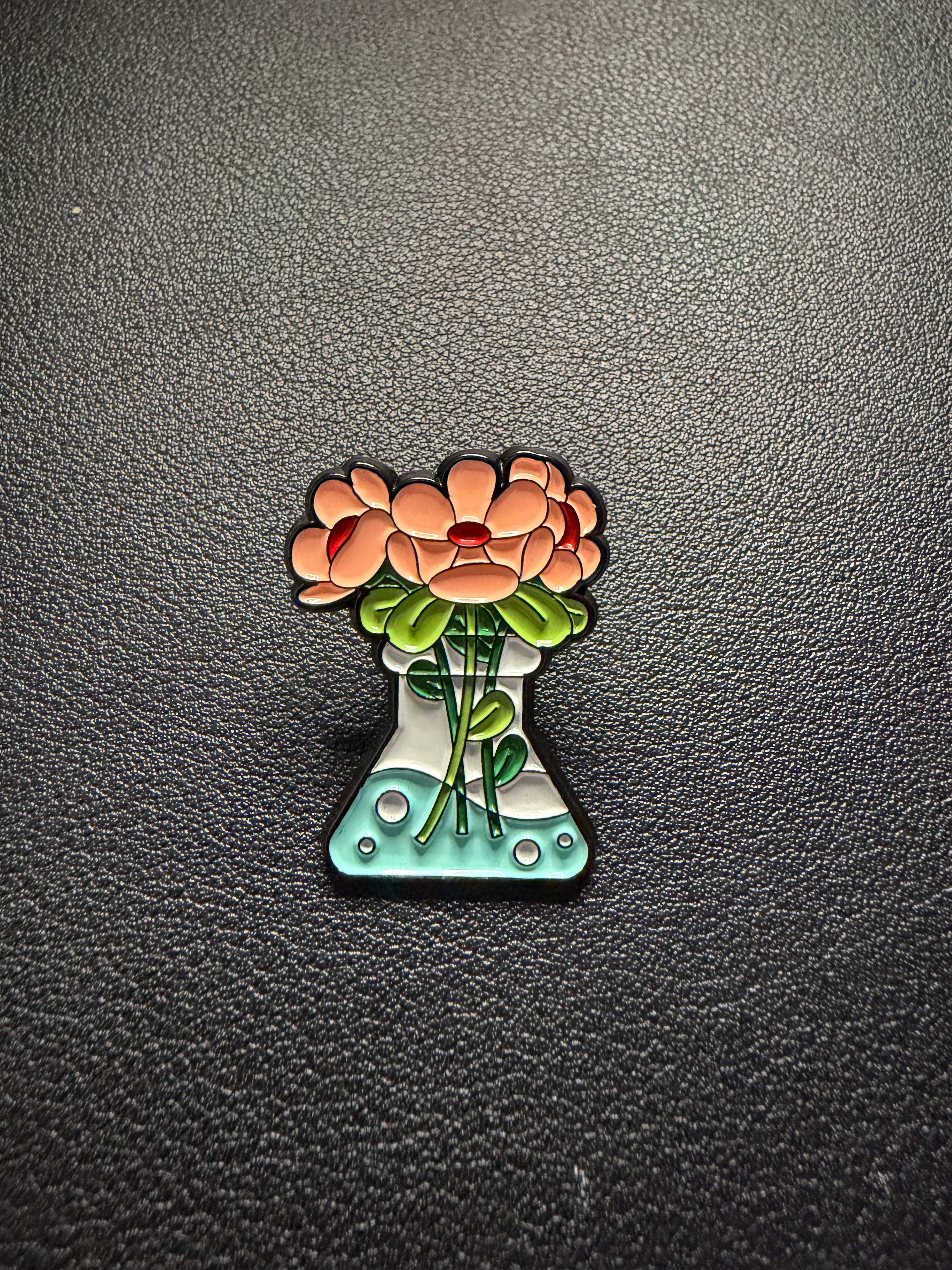 pink flower pin