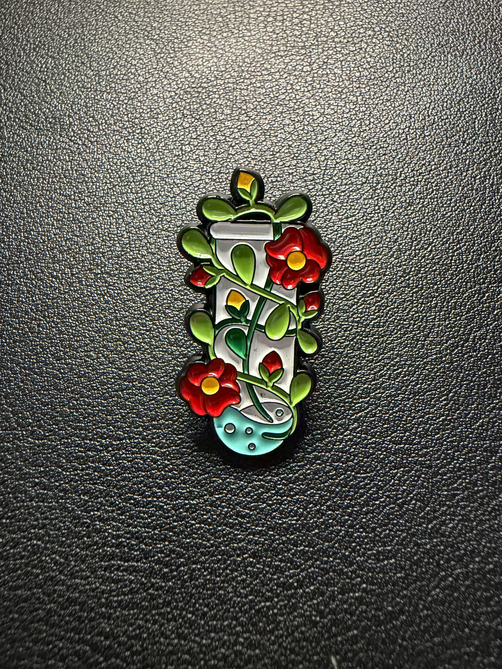 flower bottle pin
