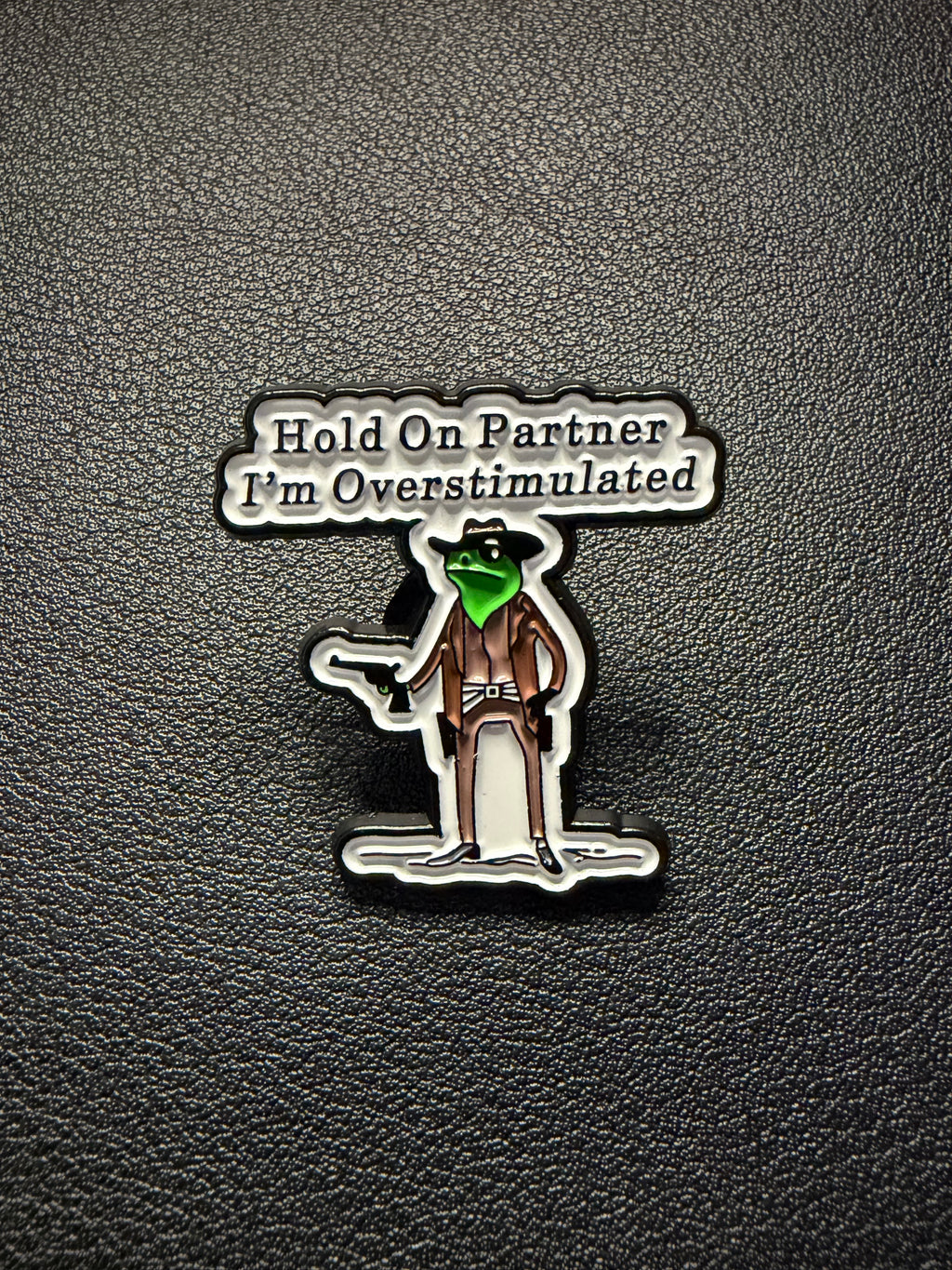 cowboy frog pin