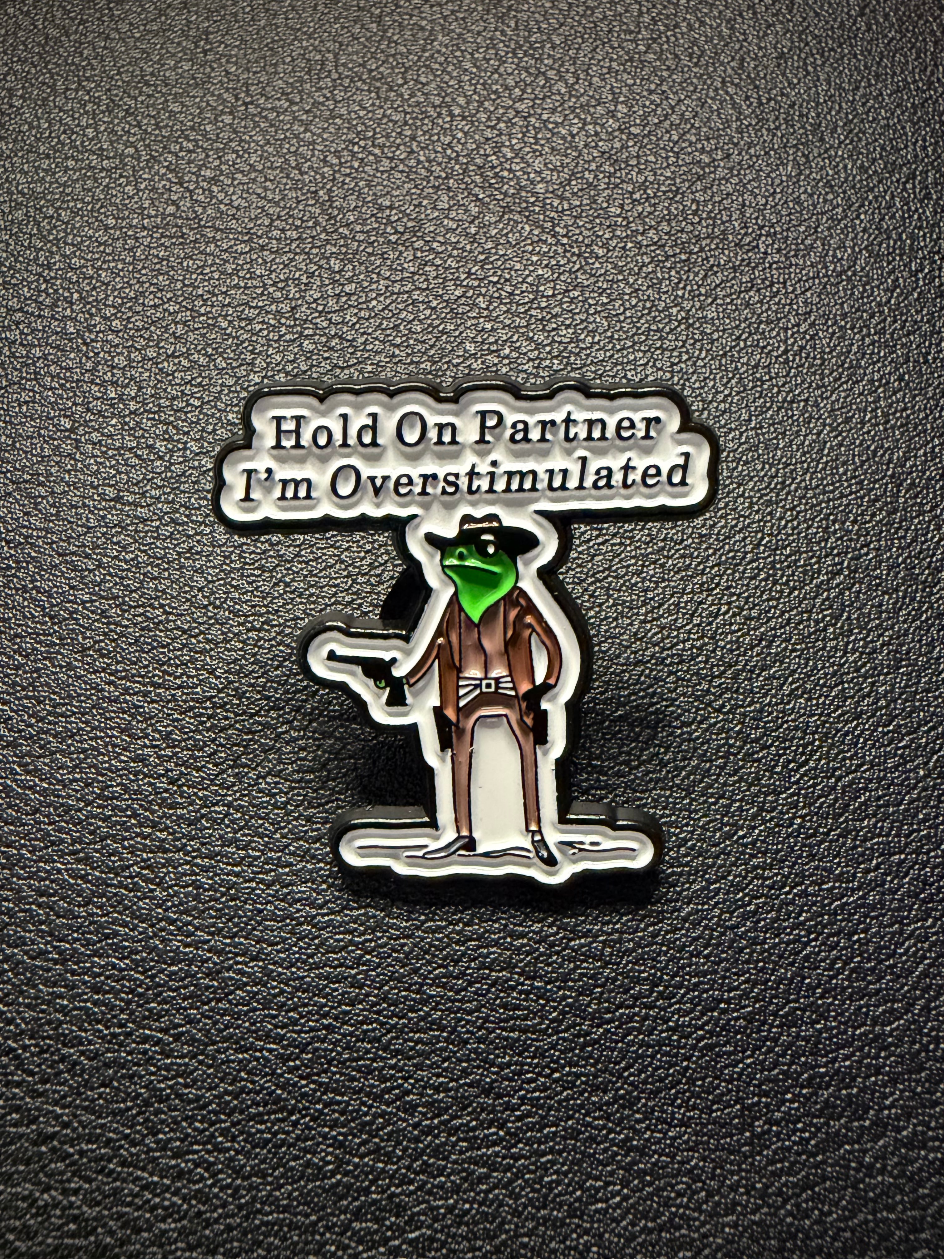 cowboy frog pin