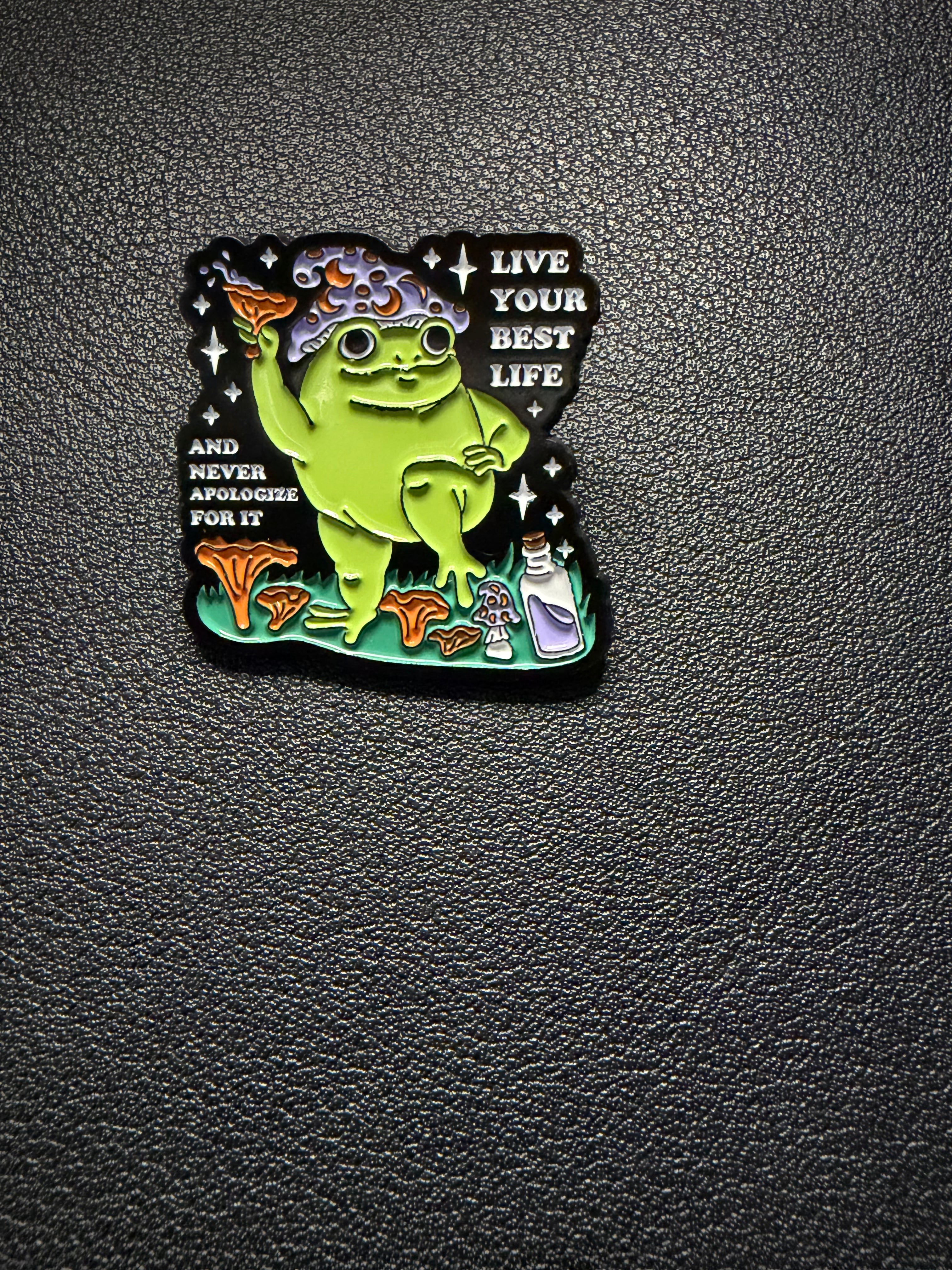 best life frog pin